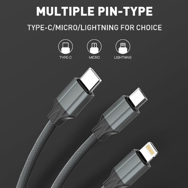 Kabel LDNIO LS442 USB na Type-C sivi 2m - 044703