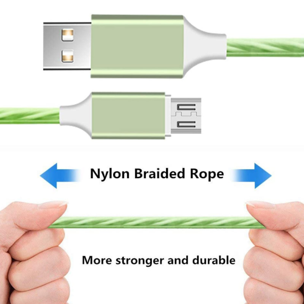Kabel LED Micro USB plavi. - 046286