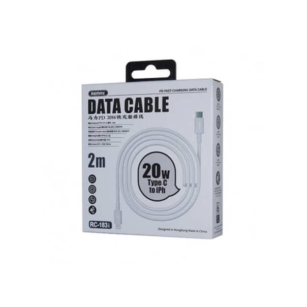 Kabel Remax Marlik RC-183i PD 20W Fast Charge Type-C na iPhone Lightning beli 2m - 049414