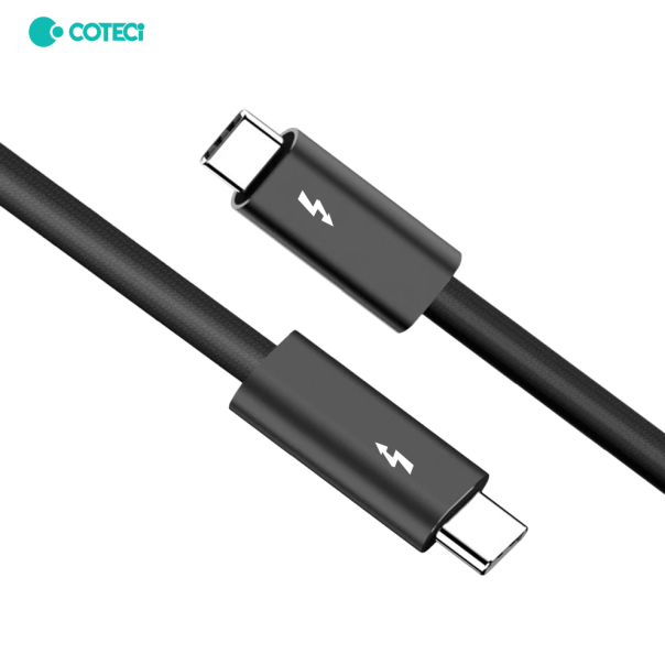 Data kabl Coteci Thunderbolt 87315 40Gbps 100W 8k PD Type C na Type C crni 1m - 223747