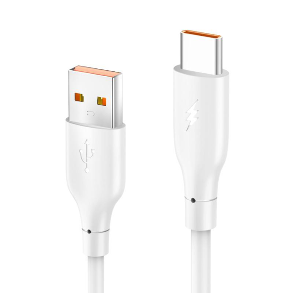 Data kabl KONFULON DC65, 3A, USB na Type C beli 1m - 216695
