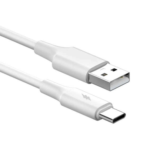 Data kabl KONFULON DL49, 2.4A, USB na Type C beli 1m - 215581
