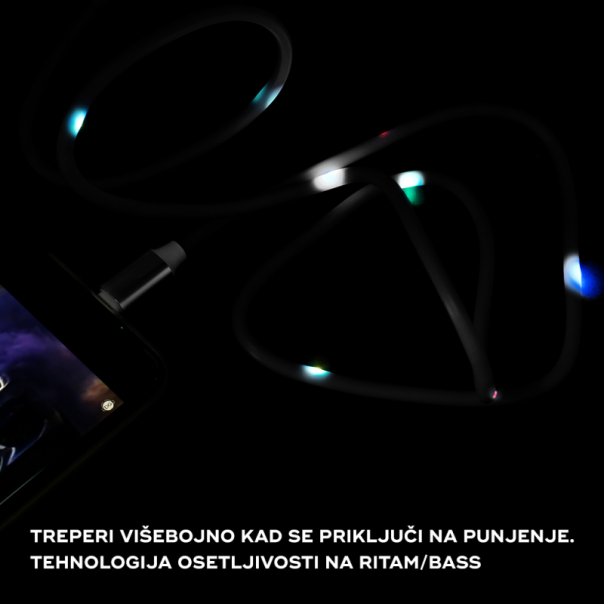 Data kabl KUCIPA K257 micro USB 1m crni - 81225