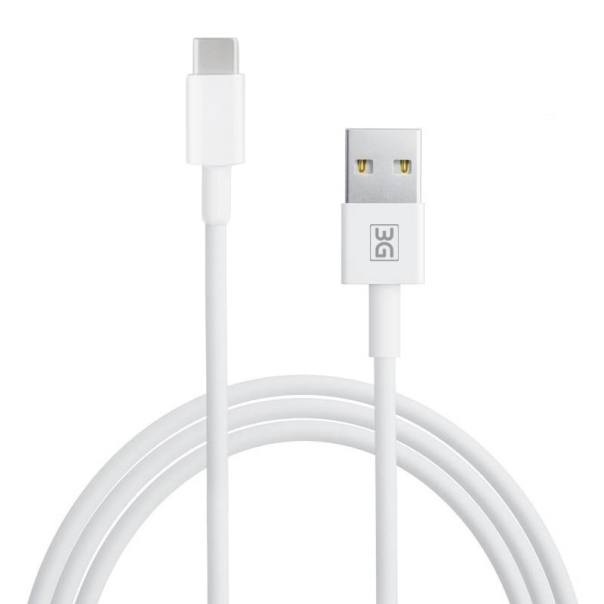 Data kabl L 3G QC, USB na Type C beli 1m - 216689-1