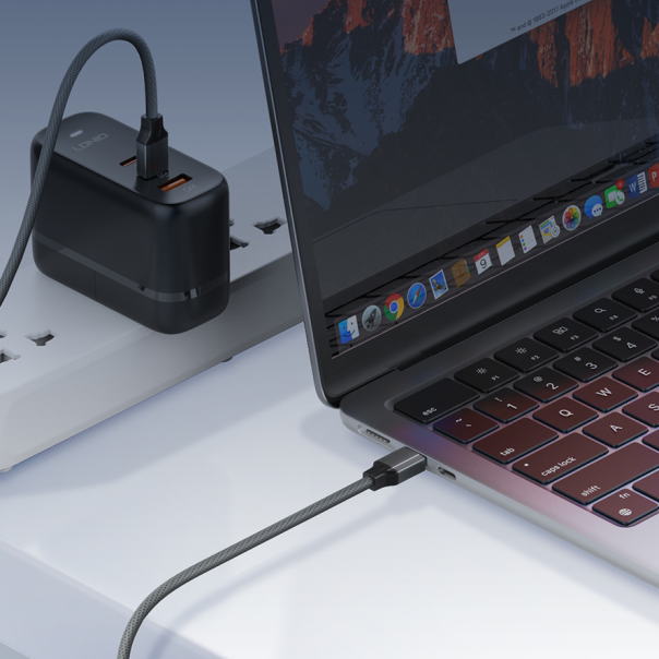 Data kabl LDNIO LC442C 65w, Type C na Type C sivi 2m - 215598-1