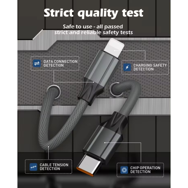 Data kabl LDNIO LC442I 30w, Type C na iPhone Lightning sivi 2m - 215601