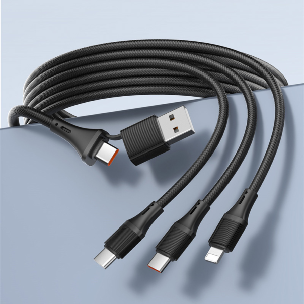 Data kabl LDNIO LC97 uc 100W 4 u 1 crni 1.2m - 220797