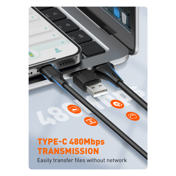 Data kabl LDNIO LC97 uc 100W 4 u 1 crni 1.2m - 220797
