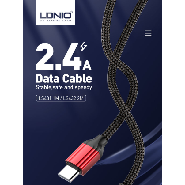 Data kabl LDNIO LS432 iPhone lightning sivi 2m - 96537
