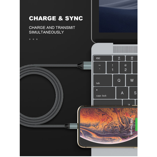 Data kabl LDNIO LS432 iPhone lightning sivi 2m - 96537