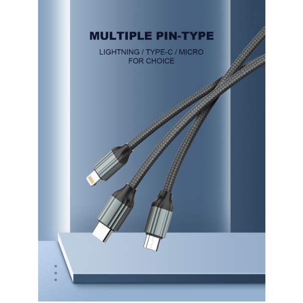 Data kabl LDNIO LS432 iPhone lightning sivi 2m - 96537