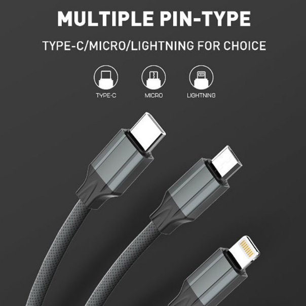 Data kabl LDNIO LS441 micro USB sivi 1m - 86822