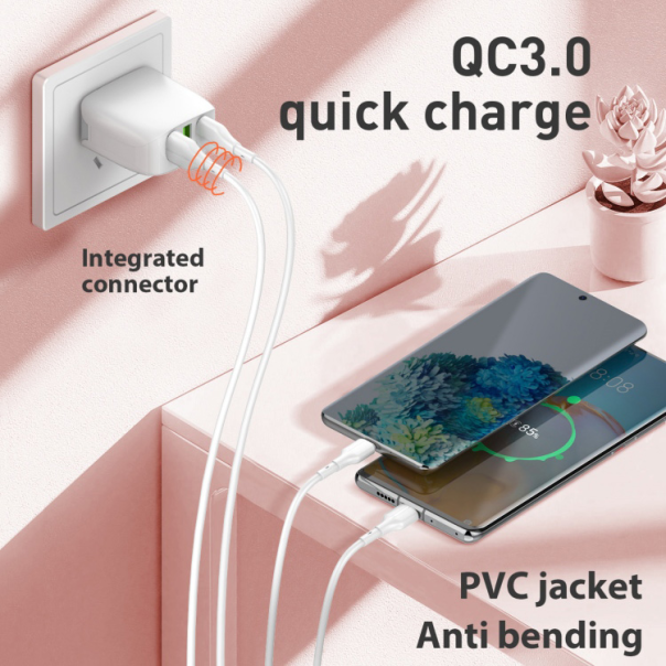 Data kabl LDNIO LS841 25W Fast micro USB beli 1m - 209975-1