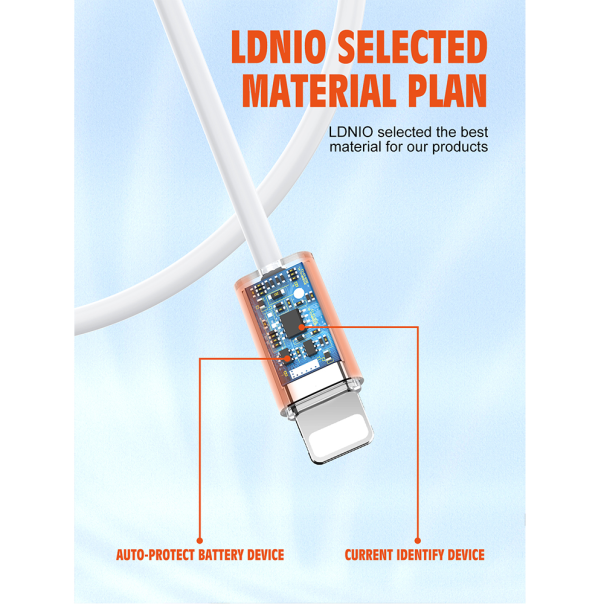 Data kabl LDNIO LS891 25W Fast micro USB beli 1m - 209470-1