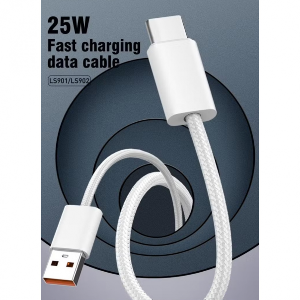 Data kabl LDNIO LS901 25W Fast Type C beli 1m - 218796