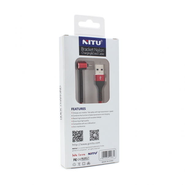 Data kabl NITU UC043 micro USB crveni 1m - 75706