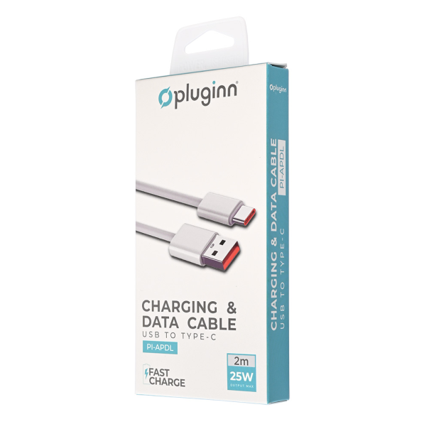 Data kabl Pluginn fast 25W USB na Type C beli 2m - 219682