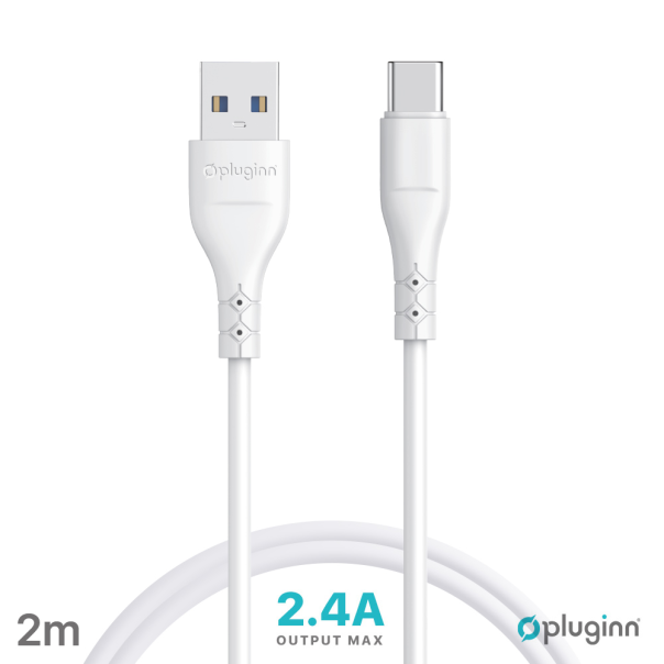 Data Kabl Pluginn PI-APD 2.4A USB na Type C beli 2m - 208897