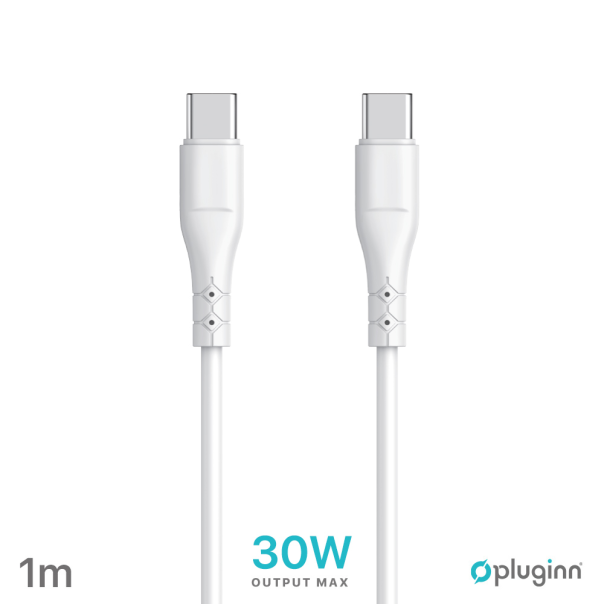 Data Kabl Pluginn PI-PD 30W Type C na Type C beli 1m - 208308