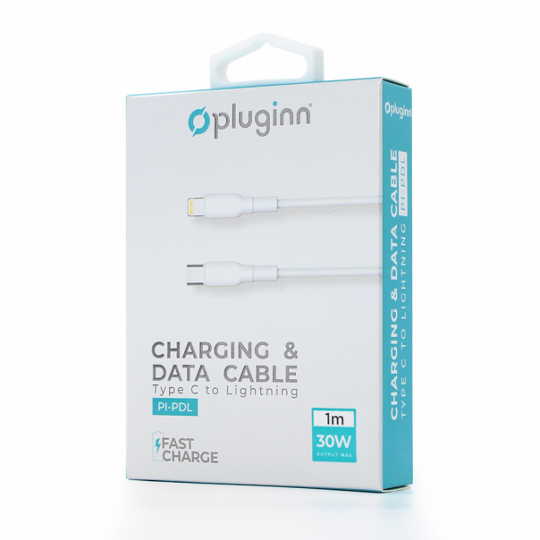 Data Kabl Pluginn PI-PDL 30W Type C na Lightning beli 1m - 208307