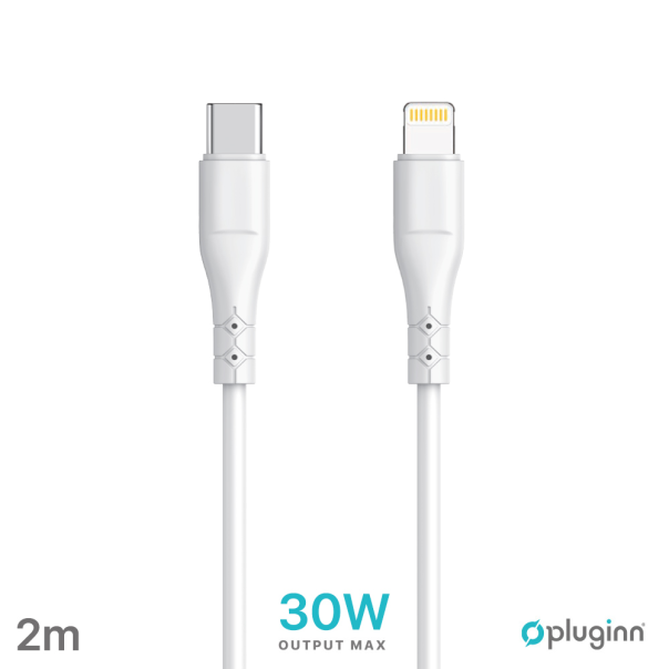 Data Kabl Pluginn PI-PDL 30W Type C na Lightning beli 2m - 220990