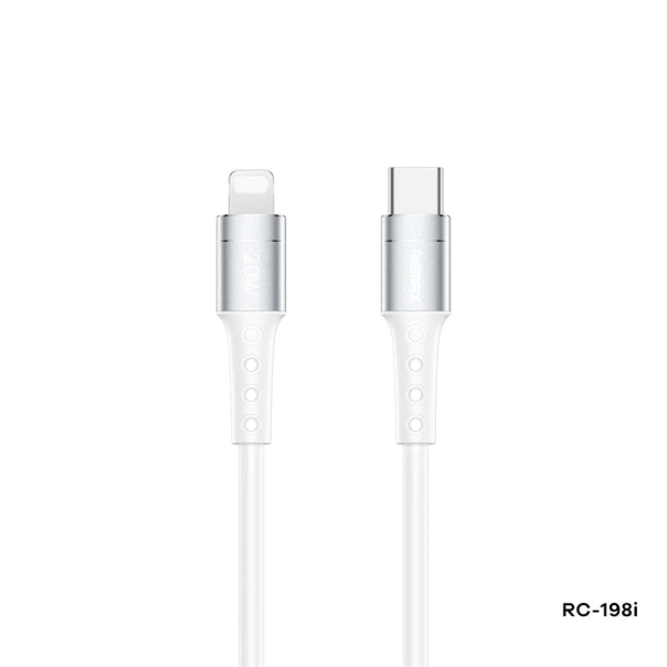 Data kabl REMAX Chaining Series II PD 20W Fast Charging RC-198i Type C na iPhone lightning beli - 210764-1