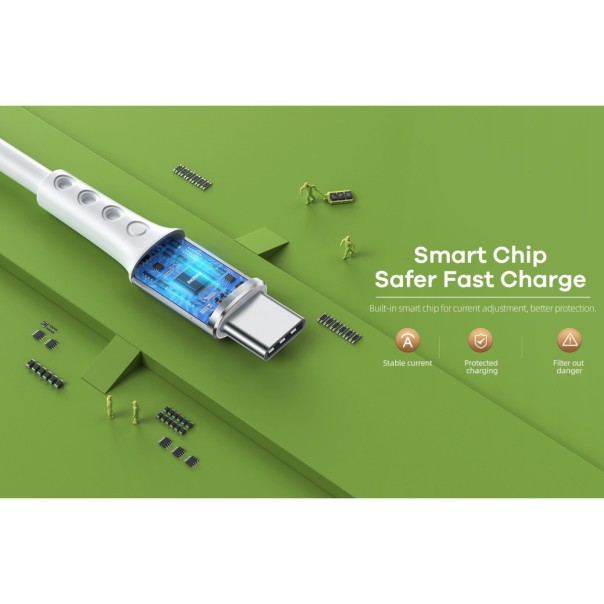 Data kabl REMAX Chaining Series II PD 65W Fast Charging RC-198 Type C na Type C beli - 210765