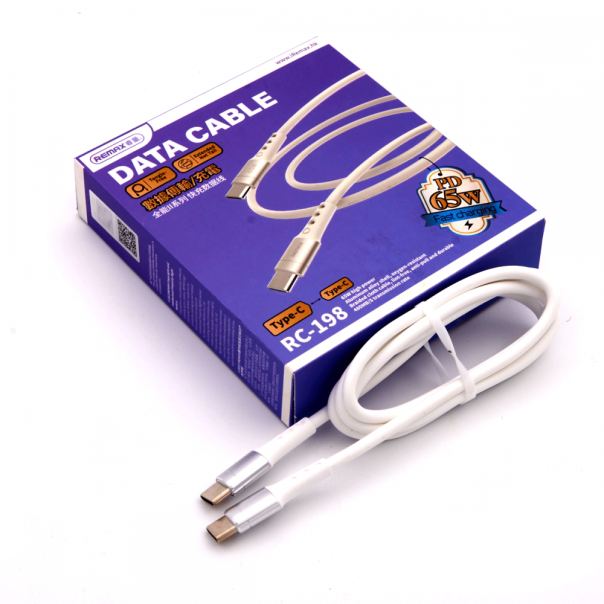 Data kabl REMAX Chaining Series II PD 65W Fast Charging RC-198 Type C na Type C beli - 210765-1