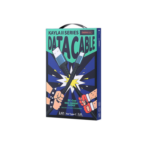Data kabl REMAX Kayla II RC-C008 2.4 A Elastic TPE Aluminum Type C crni - 208359