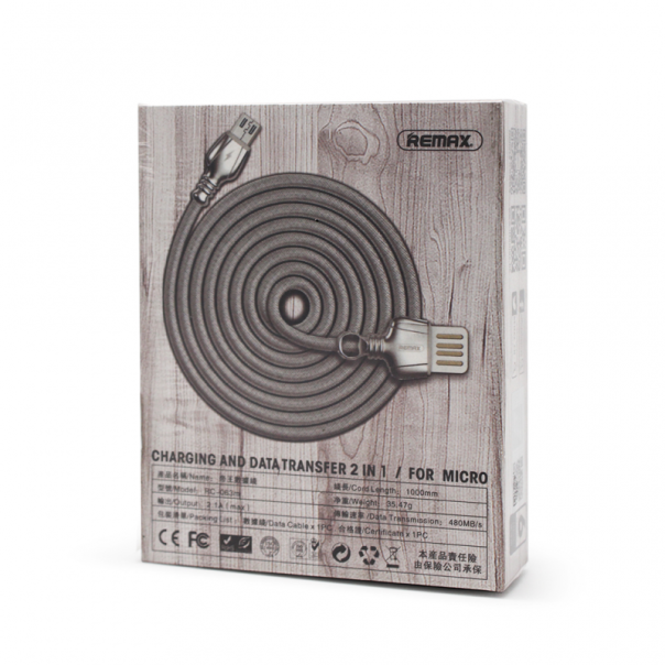 Data kabl REMAX King RC-063m micro USB srebrni 1m - 53999