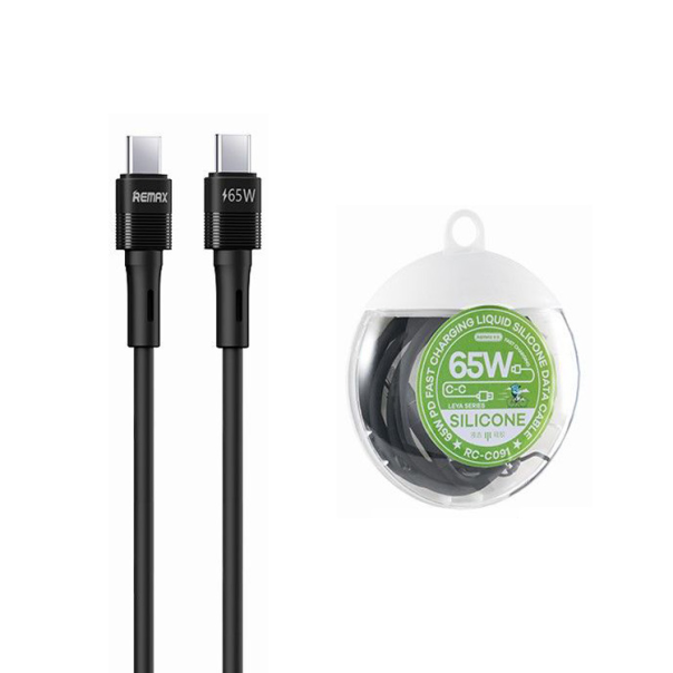 Data kabl REMAX Leya Series PD 65W Fast Charging RC-C091 Type C na Type C crni - 210767