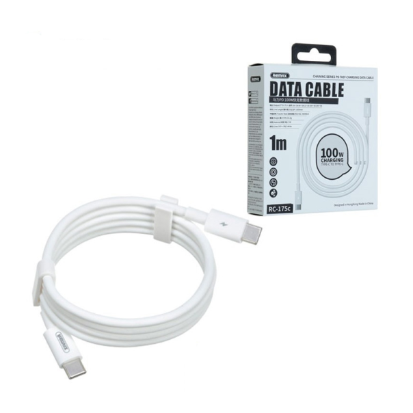 Data kabl REMAX RC-175c 100W PD Fast-charging Type C na Type C beli - 92174