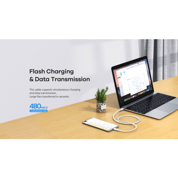 Data kabl REMAX RC-191 Fast Charging PD 65W Type C na Type C beli - 99873