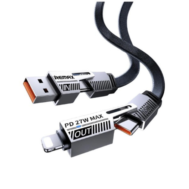 Data kabl REMAX RC-C189 65W Zinc Alloy Braided 4-in-1 Fast Charging, 1m - 219657