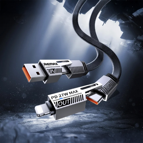 Data kabl REMAX RC-C189 65W Zinc Alloy Braided 4-in-1 Fast Charging, 1m - 219657