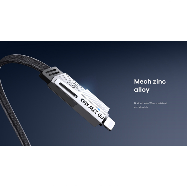 Data kabl REMAX RC-C189 PD 65W, QC 3.0 USB Lightning 27W, 2u1 crni 1m - 217299