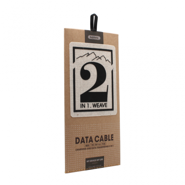 Data kabl REMAX Weave RC-081m micro USB braon 1m - 53994-1