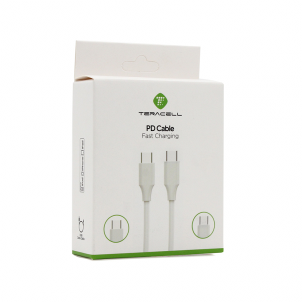 Data kabl Teracell Plus 45W PD Type C na Type C beli 2m - 94722