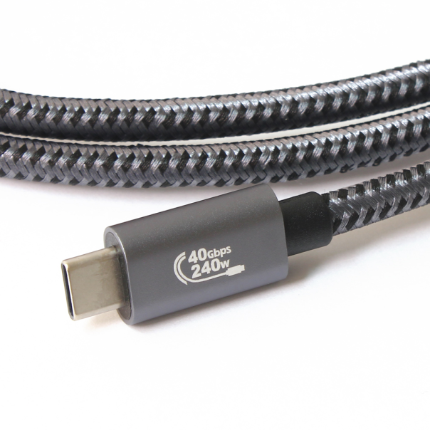 Data kabl Thunderbolt PD na Type C 40Gbps 240W 5K sivi 1m - 209488