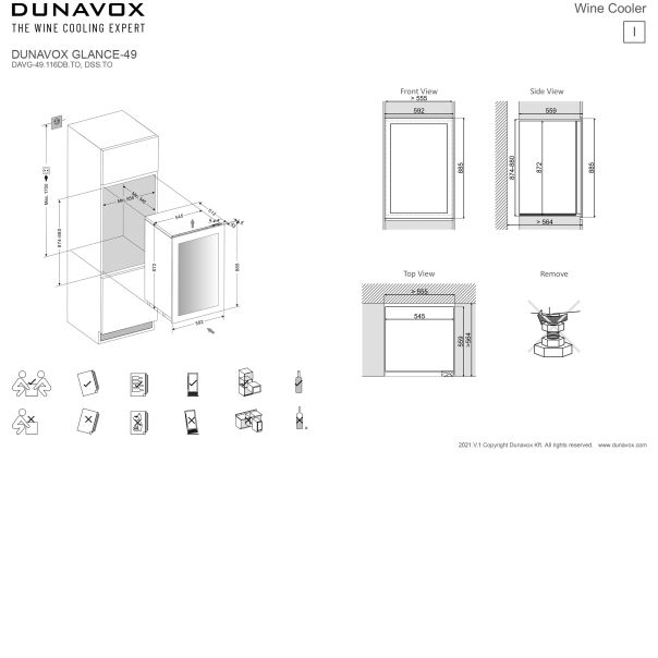DUNAVOX DVH-44.120DB.TO vinska vitrina - v11665
