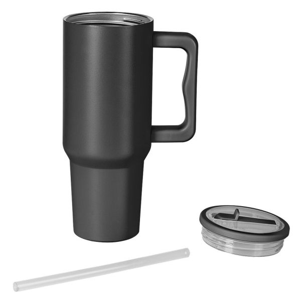 Castelli Termos boca Borealis, ručka i slamka, inox 304, izolacija 12h, 1200ml,Crna - EP3246721