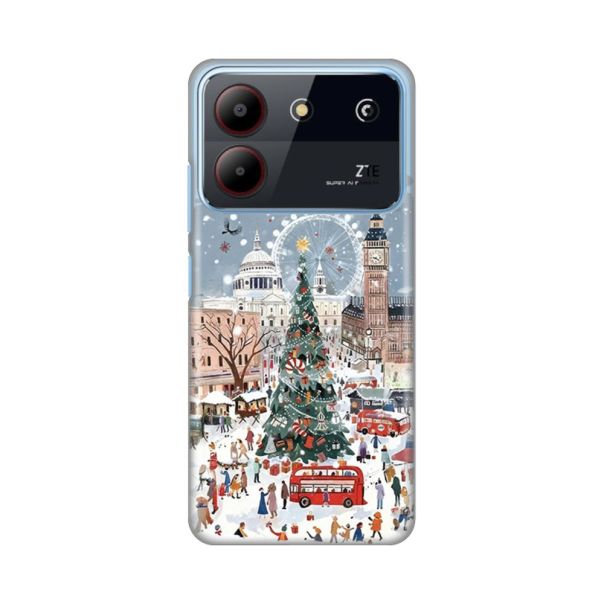 Maska za ZTE Blade A54 Christmas Town Silikonska Print Skin - 8021370