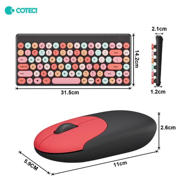 Combo mis i tastatura Coteci OF-053 crno crvena - 224453