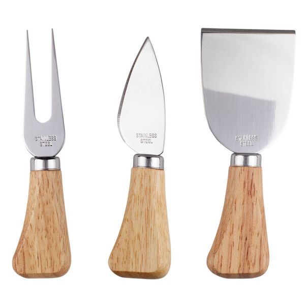 Castelli Set kamena ploča i 3 noža sa drvenim drškama za sireve Slate - EP3246730