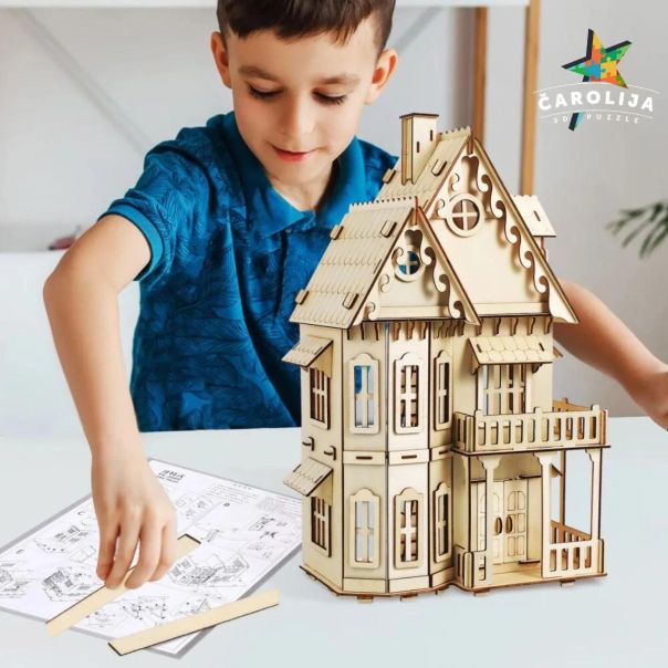3D DRVENA PUZZLA - GOTSKA VILA - 254-1-1-1-1