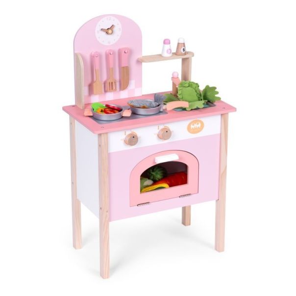 ECO TOYS Dečija kuhinja sa dodacima, roze - HM232570