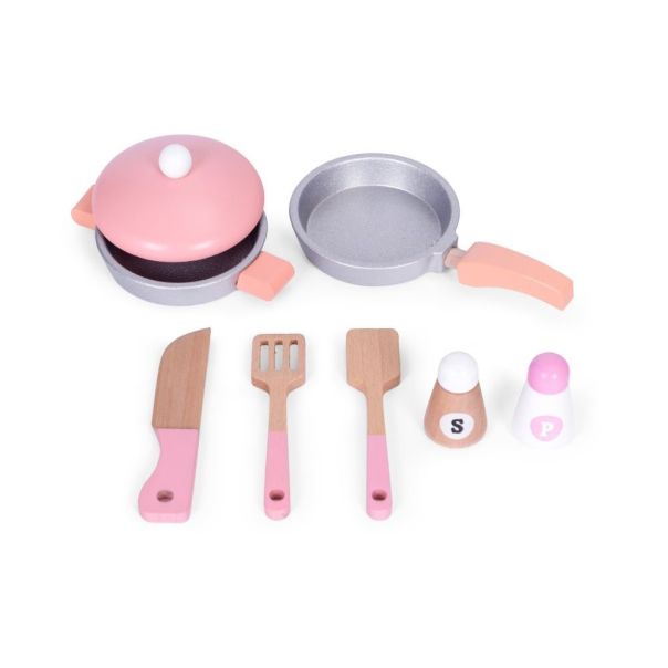 ECO TOYS Dečija kuhinja sa dodacima, roze - HM232570