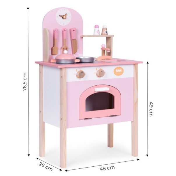 ECO TOYS Dečija kuhinja sa dodacima, roze - HM232570