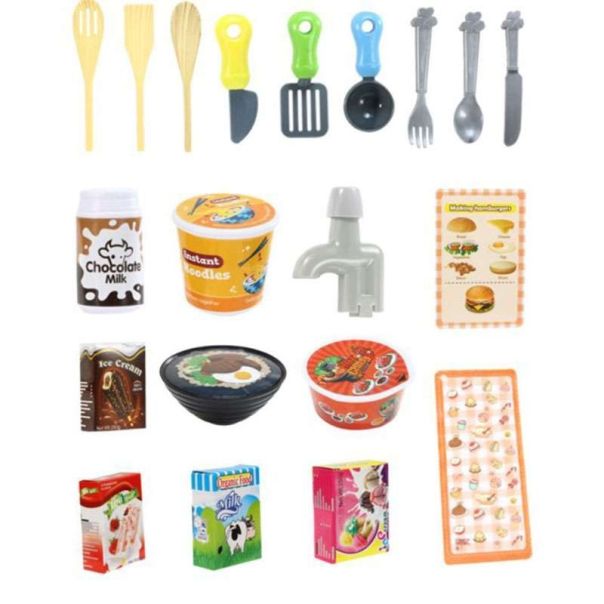 ECO TOYS Kuhinja za decu sa 42 elementa, plava - HC493096 BLUE