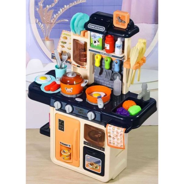 ECO TOYS Kuhinja za decu sa 42 elementa, plava - HC493096 BLUE